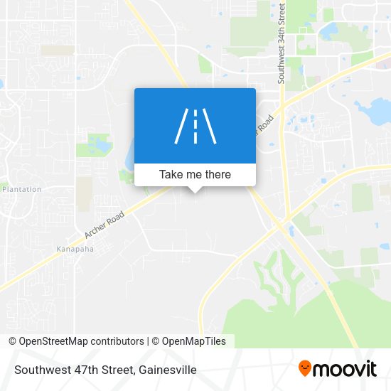 Southwest 47th Street map