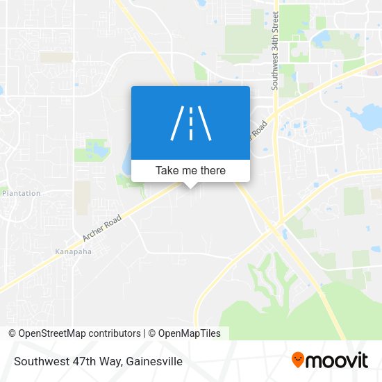 Southwest 47th Way map