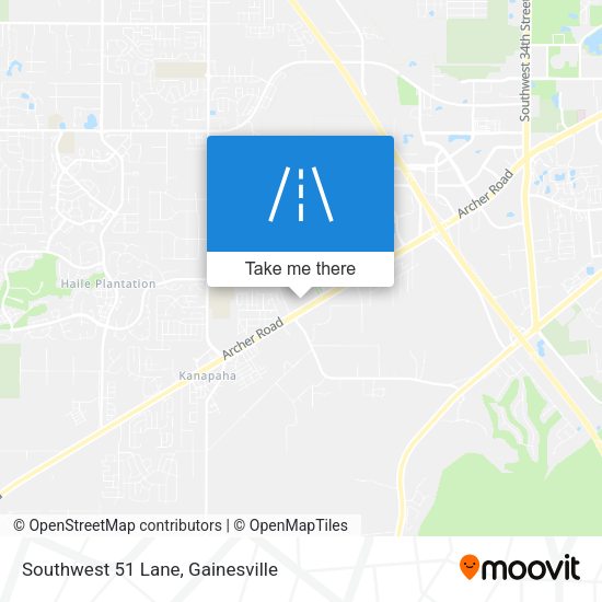 Mapa de Southwest 51 Lane