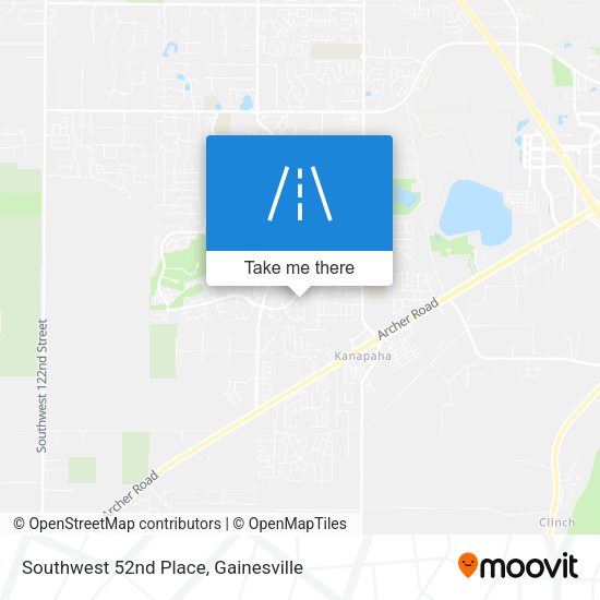 Southwest 52nd Place map