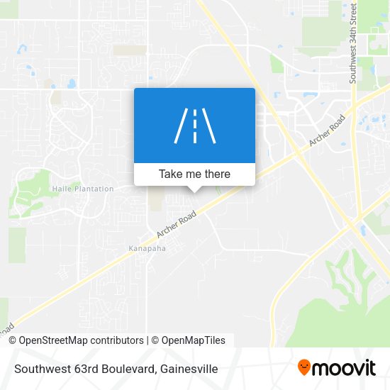Southwest 63rd Boulevard map