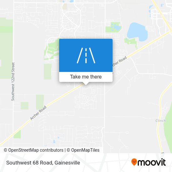 Southwest 68 Road map