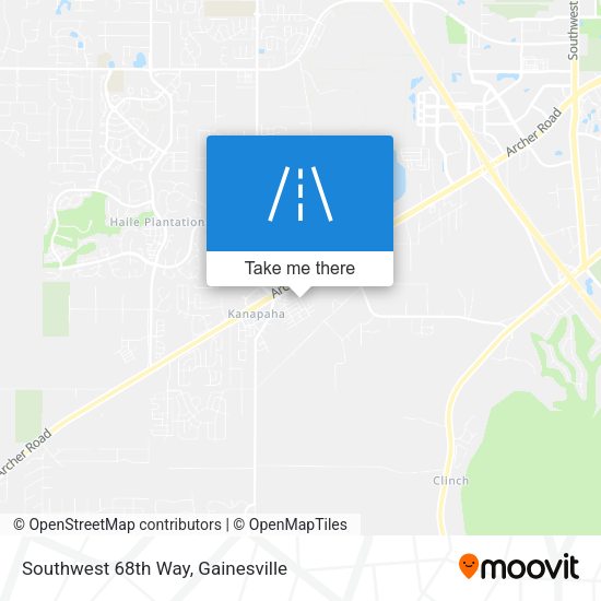 Southwest 68th Way map