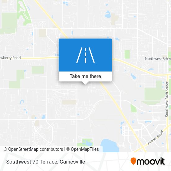 Southwest 70 Terrace map