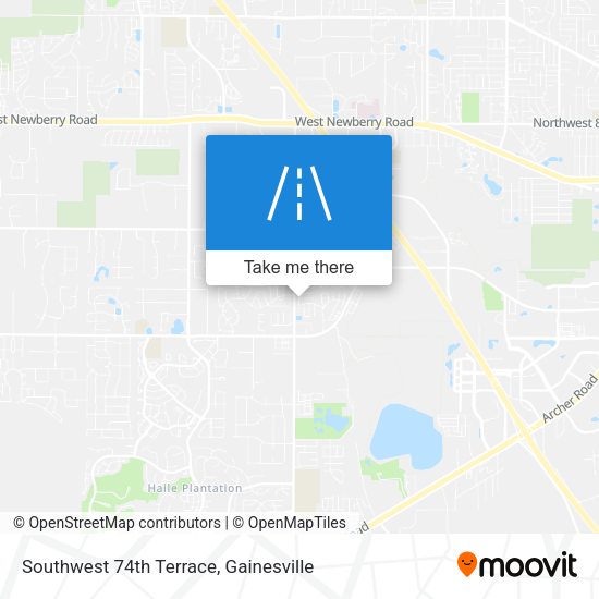 Southwest 74th Terrace map