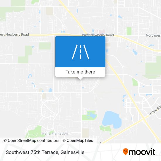 Southwest 75th Terrace map