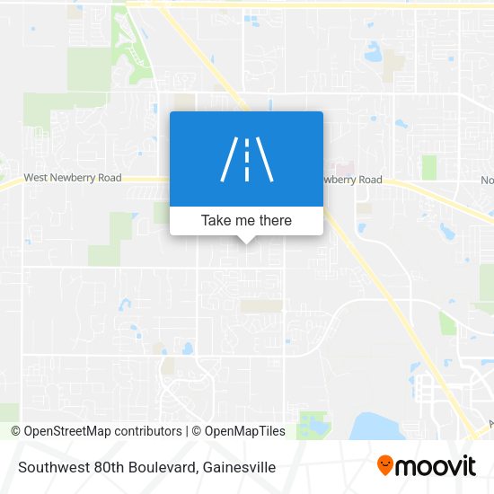 Southwest 80th Boulevard map
