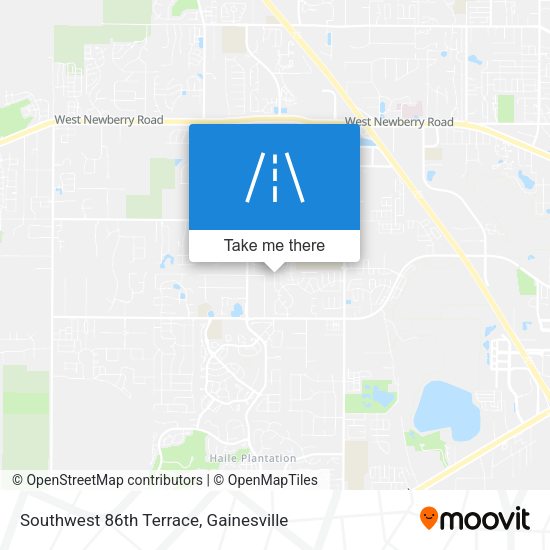 Southwest 86th Terrace map