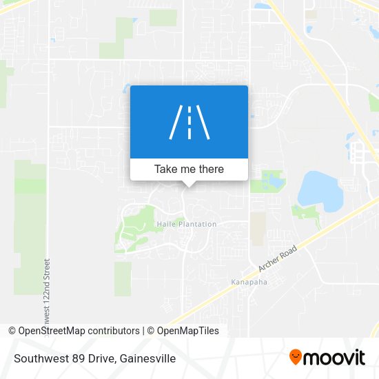 Southwest 89 Drive map