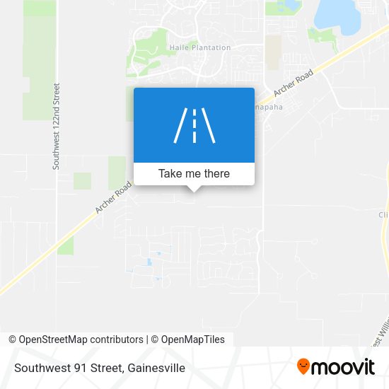 Southwest 91 Street map
