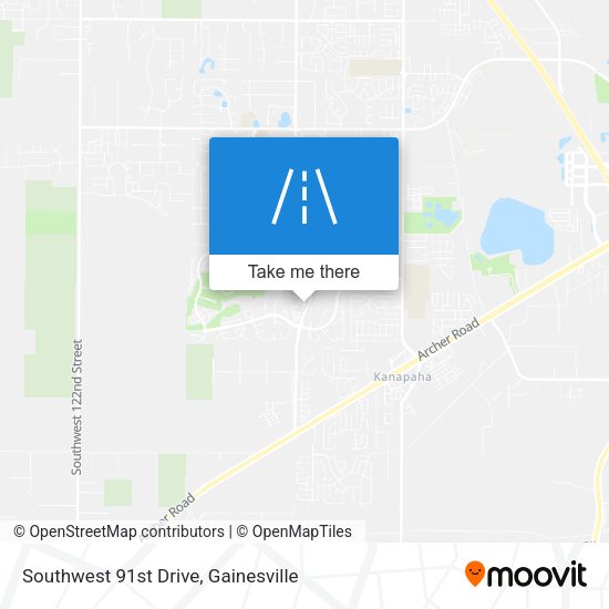 Southwest 91st Drive map
