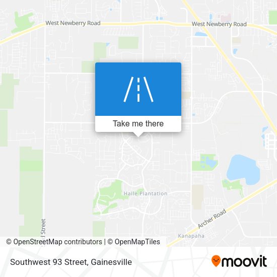 Mapa de Southwest 93 Street