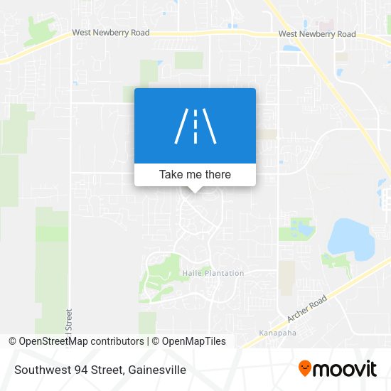 Southwest 94 Street map