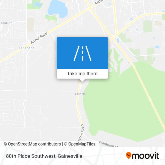 80th Place Southwest map