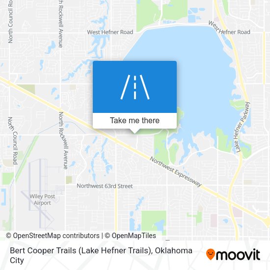 Mapa de Bert Cooper Trails (Lake Hefner Trails)