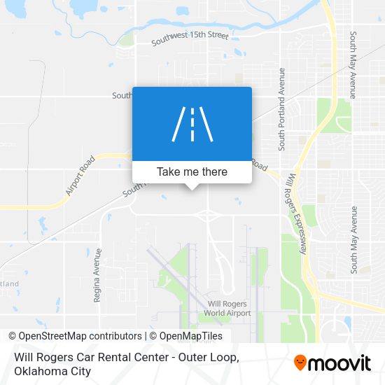 Mapa de Will Rogers Car Rental Center - Outer Loop