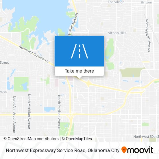 Northwest Expressway Service Road map