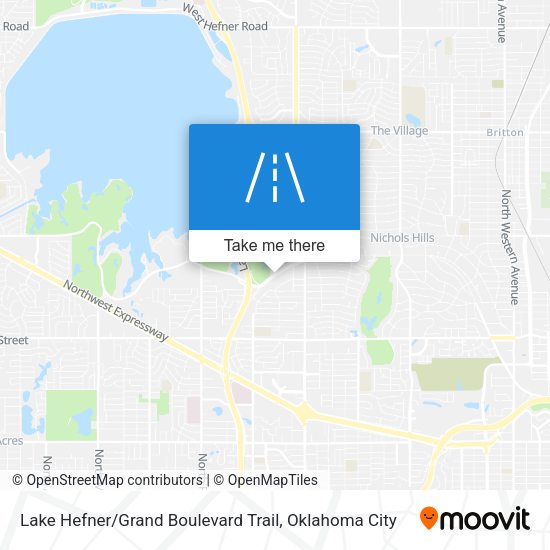 Lake Hefner / Grand Boulevard Trail map