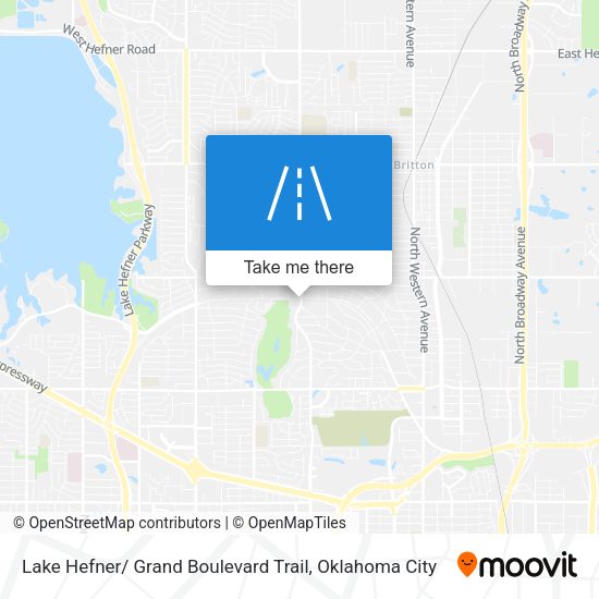 Mapa de Lake Hefner/ Grand Boulevard Trail