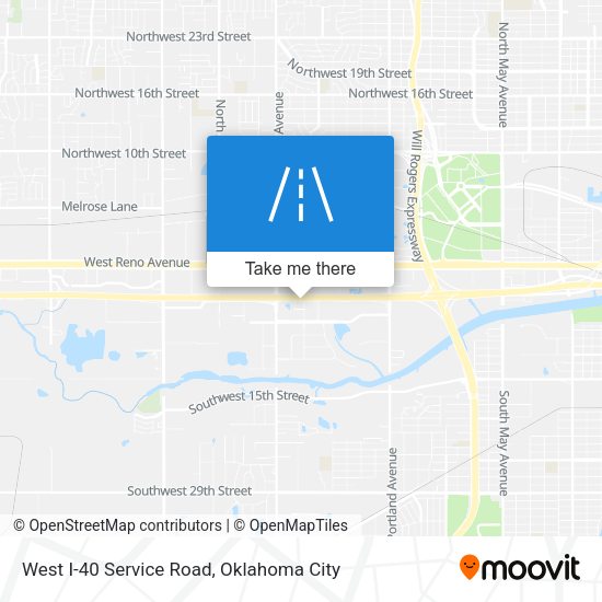 West I-40 Service Road map