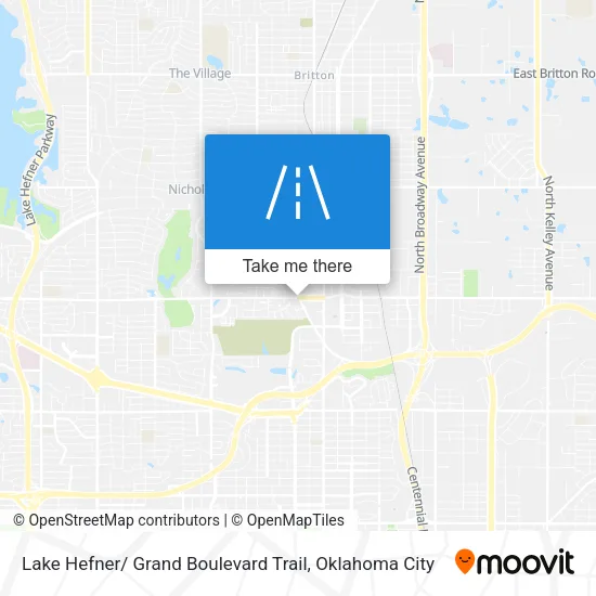 Mapa de Lake Hefner/ Grand Boulevard Trail