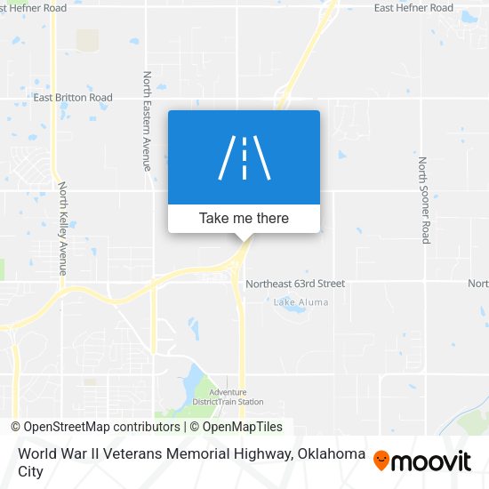 World War II Veterans Memorial Highway map