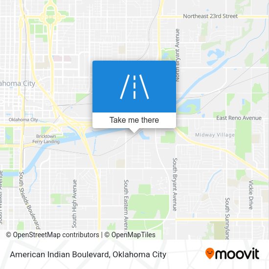 American Indian Boulevard map