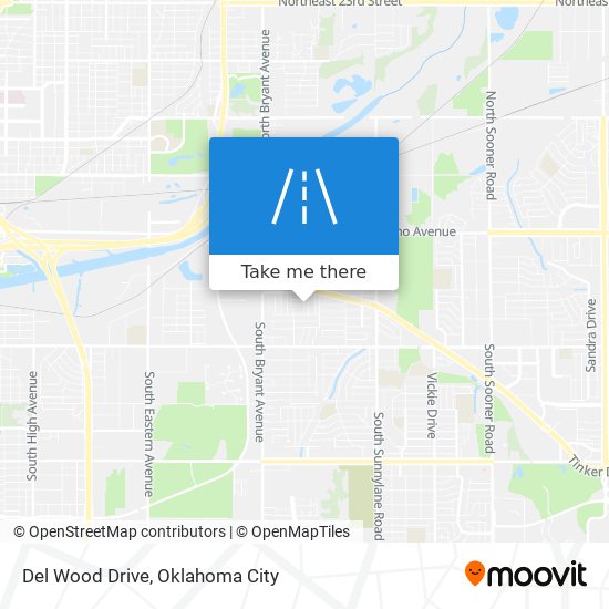 Del Wood Drive map