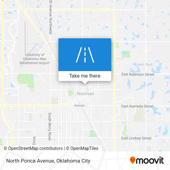 North Ponca Avenue map