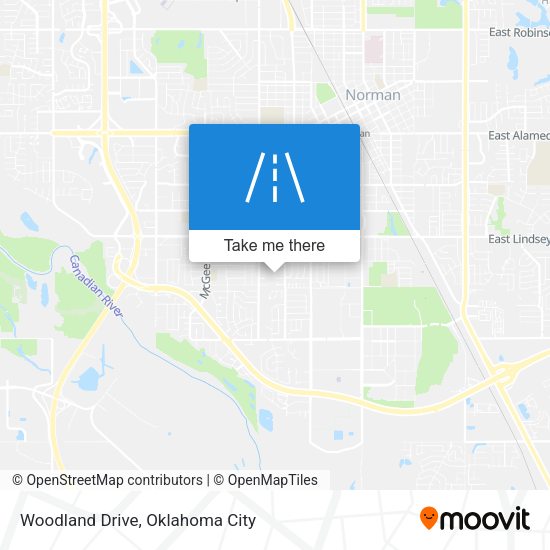 Woodland Drive map