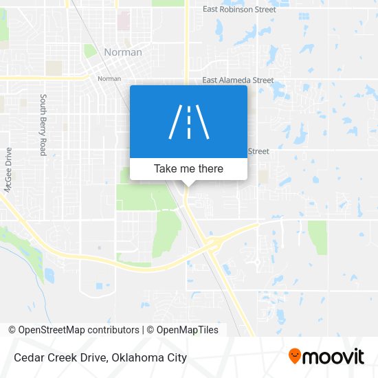 Cedar Creek Drive map