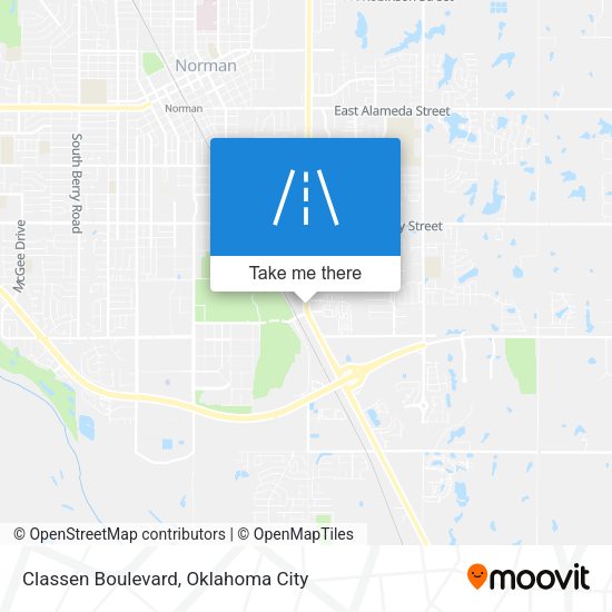Classen Boulevard map