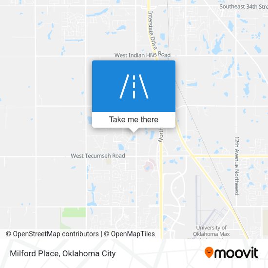 Milford Place map