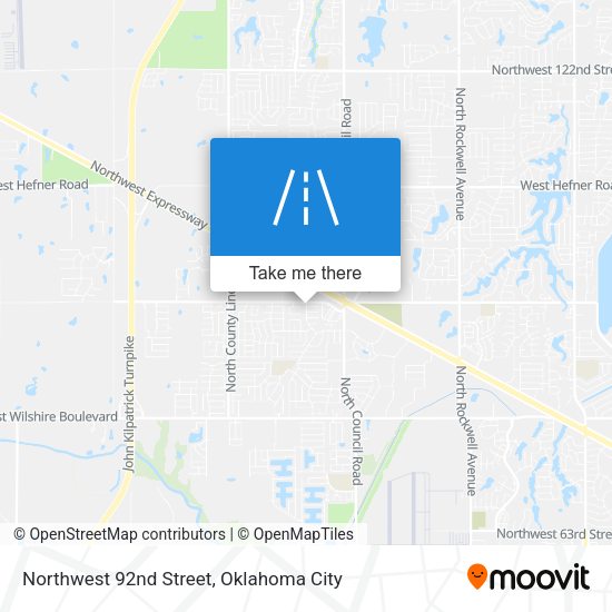 Northwest 92nd Street map