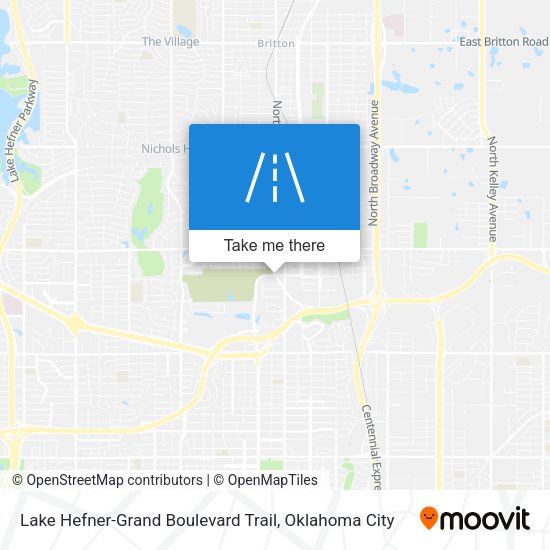 Mapa de Lake Hefner-Grand Boulevard Trail
