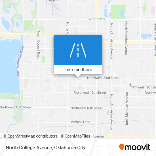 North College Avenue map