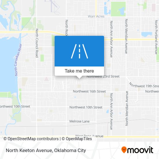 North Keeton Avenue map