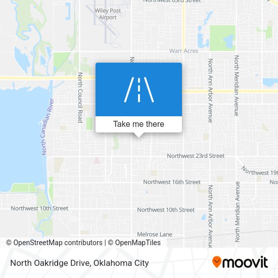 North Oakridge Drive map