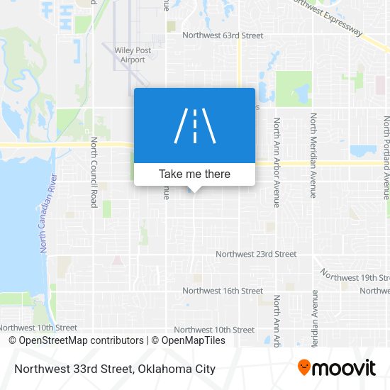 Northwest 33rd Street map