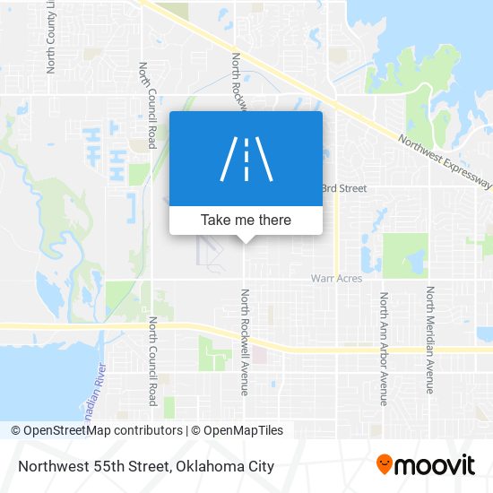 Northwest 55th Street map