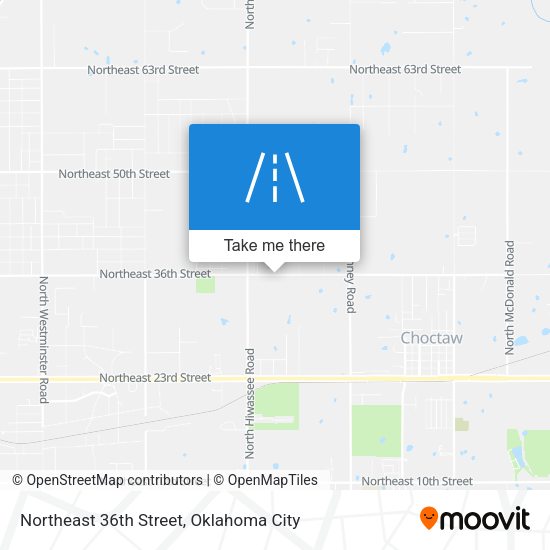 Northeast 36th Street map