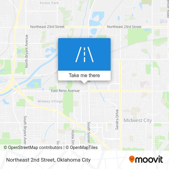 Northeast 2nd Street map