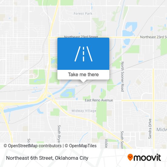 Northeast 6th Street map
