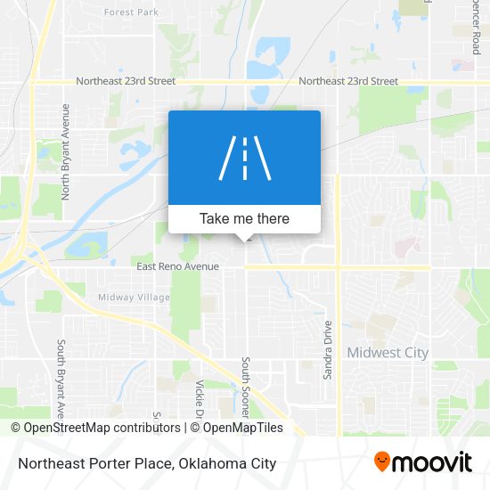 Northeast Porter Place map