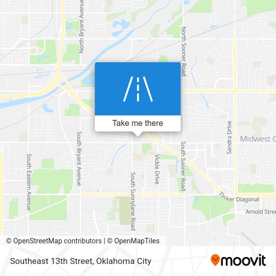 Southeast 13th Street map