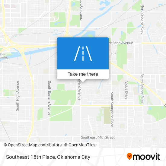 Southeast 18th Place map