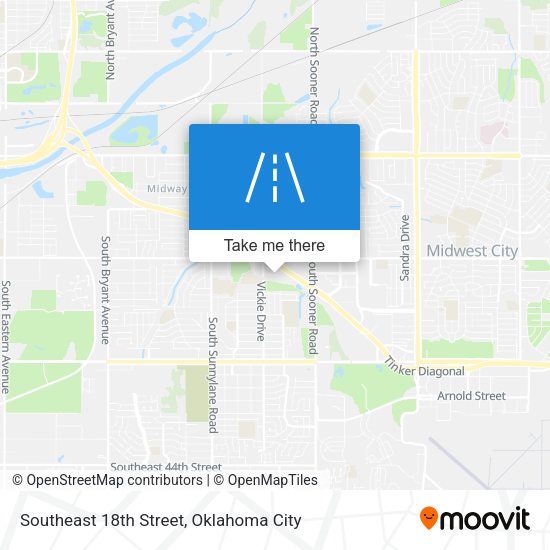Southeast 18th Street map