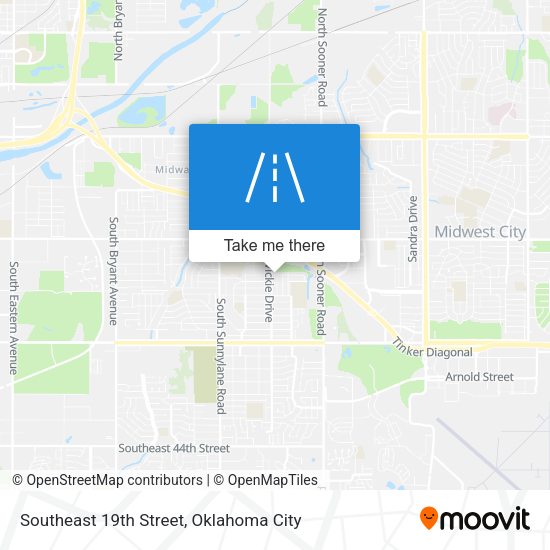 Southeast 19th Street map