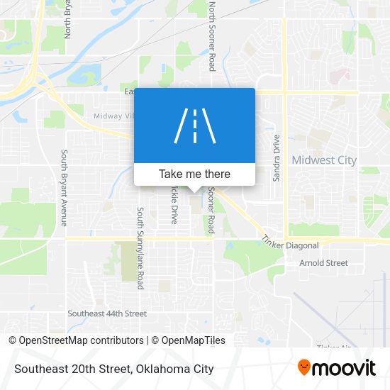 Southeast 20th Street map