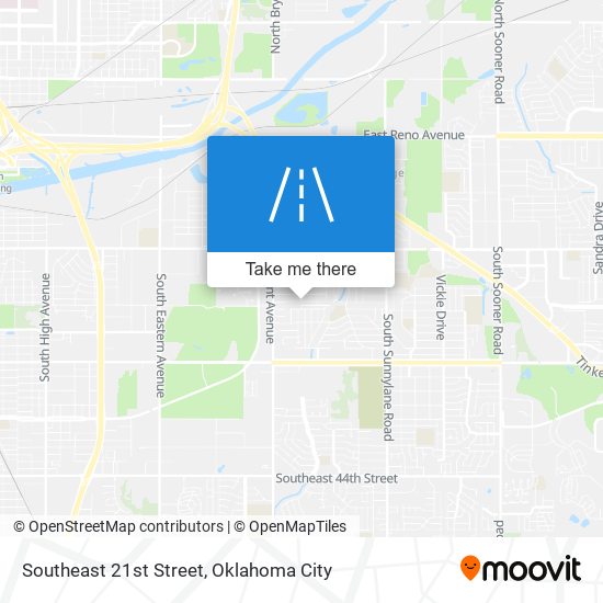 Southeast 21st Street map